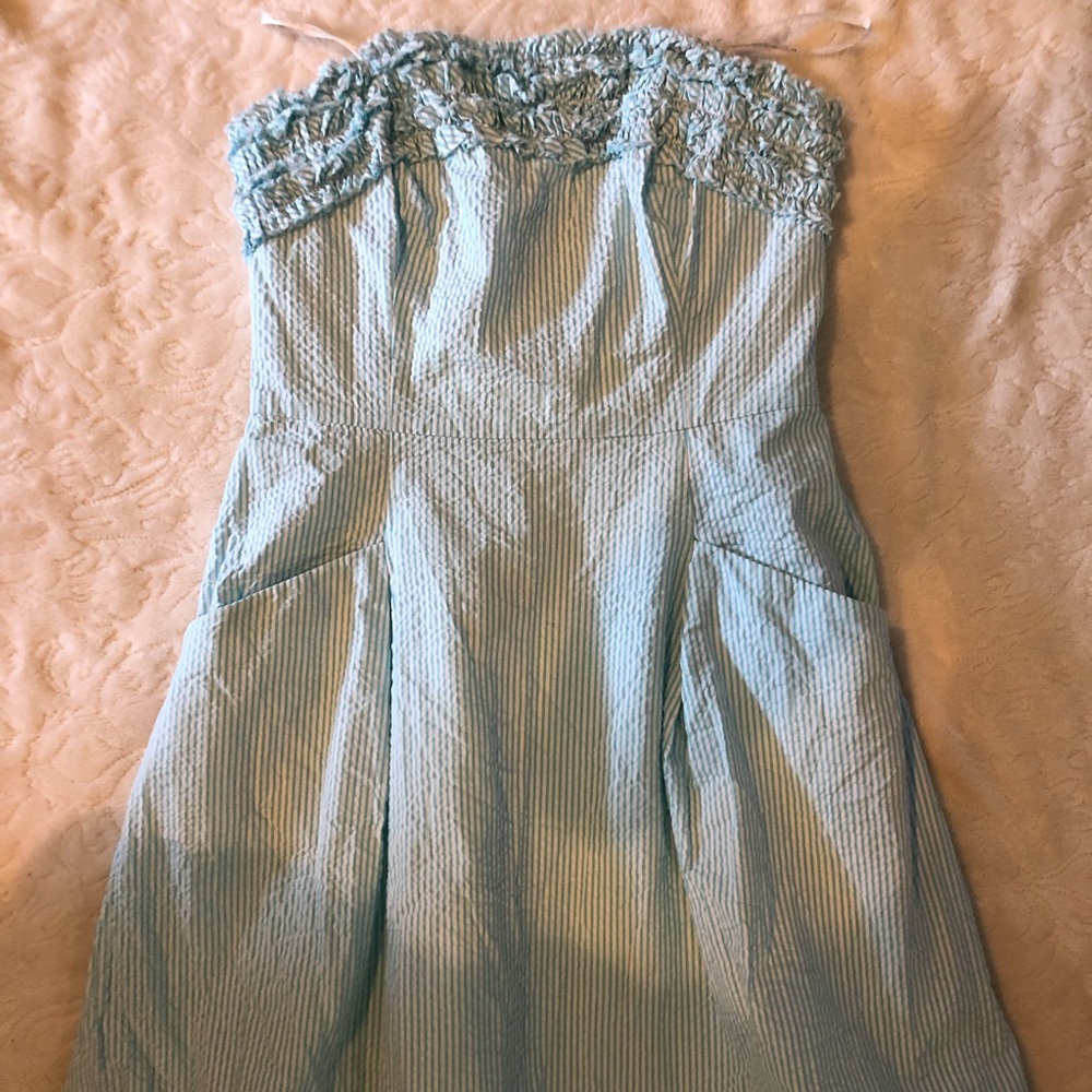 Lily Pulitzer Strapless Seersucker Dress